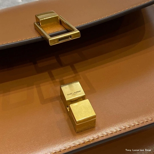 Tony Luxuries YSL LOULOU SMOOTH SATCHEL CARRE IN LEATHER 0809